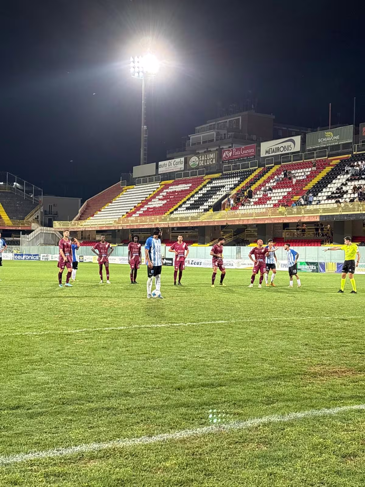 calcio di rigore di Corvino a Foggia contro l'Heraclea