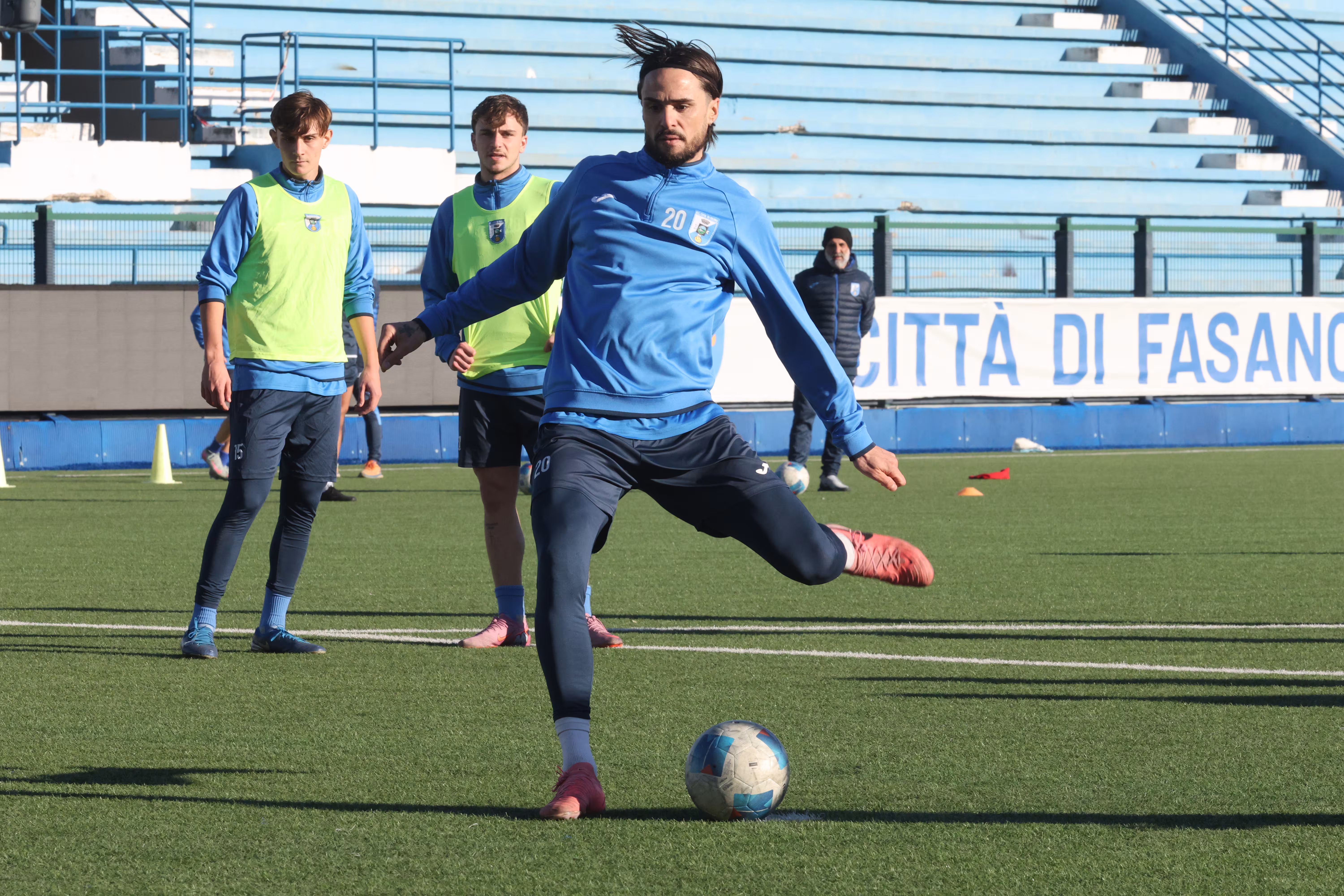 Aniello Salzano in allenamento al Curlo