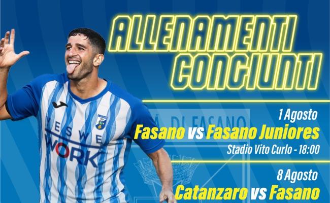 L’US Città di Fasano atteso da una serie di allenamenti congiunti