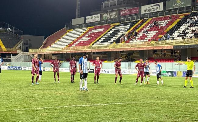 calcio di rigore di Corvino a Foggia contro l'Heraclea