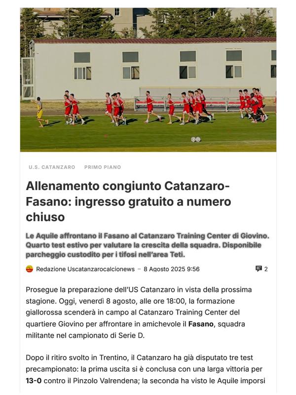 Allenamento congiunto Catanzaro-Fasano_ ingresso gratuito a numero chiuso _ Us Catanzaro Calcio News.pdf